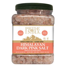 Pride Of India - Himalayan Rock Salt - 84+ Natural Mineral Enriched (Pure Himalayan Pink Salt; Coarse Grind 5 Pound Jar)