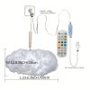 3D Big Cloud Light Kit, Music Sync RGB Multicolor Changing Strip Lights