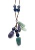 Crystal Chunky Dangle Amethyst & Aventurine Red Copper Chain Necklace