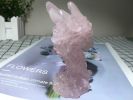 4inches Natural pink rose quartz crystal hand carved dragon skull quartz crystal dragon crystal gifts reiki healing 1pc