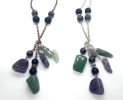 Crystal Chunky Dangle Amethyst & Aventurine Red Copper Chain Necklace