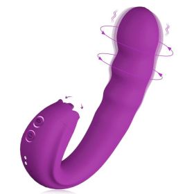 Women's Fashion Casual Tongue Licking Vibration Swing Massager (Color: Purple)