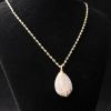 Water Drop Natural Crystal Stone Necklace Women's Fashion Accessories 2023 New In