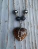 EMF 5G Shielding Crystal Heart Shungite Hematite Black Tourmaline Necklace