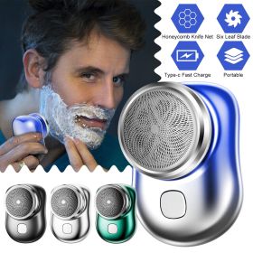 Electric Razor for Men,MINI-SHAVE PORTABLE ELECTRIC SHAVER US (Color: Silver)