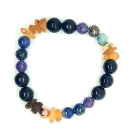 EMF 5G Protection Bracelets Immune Support Chakra Healing Calming Crystals (size: Medium/Large)