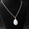 Water Drop Natural Crystal Stone Necklace Women's Fashion Accessories 2023 New In