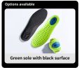 Sports Shock Absorption Insole Green PU Memory Foam Breathable Arch Support Orthopedic Shoes Pad Men Women Feet Care Shoes Pad