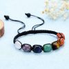 7 Chakra Stone Yoga Bracelet Reiki Healing Crystal Natural Gemstone Braided Rope Bracelets For Women Girl